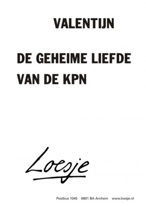 Valentijn de geheime liefde van de kpn