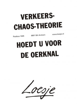 Verkeerschaos-theorie hoedt u voor de oerknal.