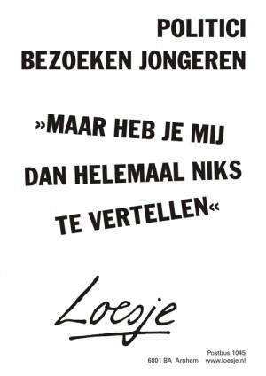 Politici bezoeken jongeren; “maar heb je mij dan helemaal niks te vertellen”