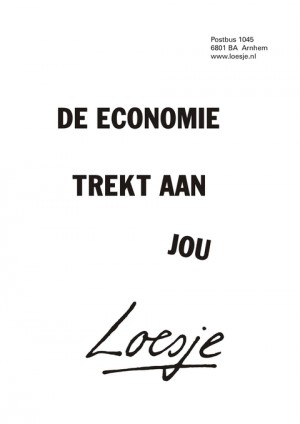 De economie trekt aan jou