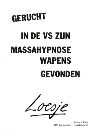 Gerucht: in de VS zijn massahypnosewapens gevonden