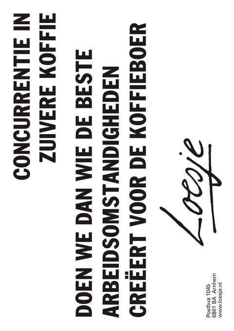 concurrentie in zuivere koffie doen we dan wie de beste arbeidsomstandigheden creeert voor de koffieboer