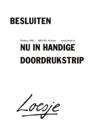 besluiten nu in handige doordrukstrip