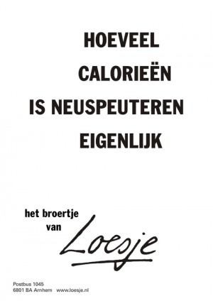 hoeveel calorie