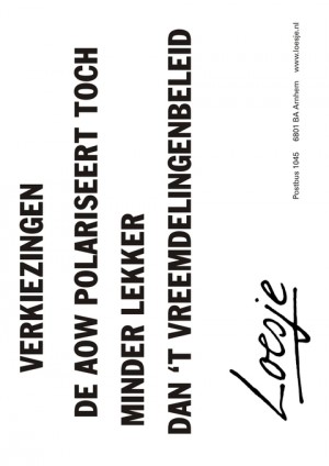 Verkiezingen. De AOW polariseert toch minder lekker dan het vreemdelingenbeleid.