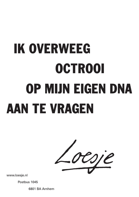 ik overweeg octrooi op mijn eigen DNA aan te vragen