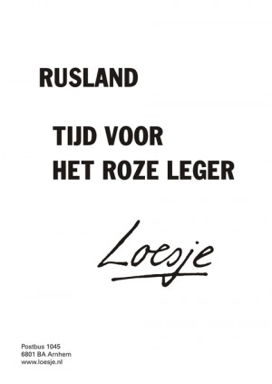 Rusland, tijd voor het Roze Leger