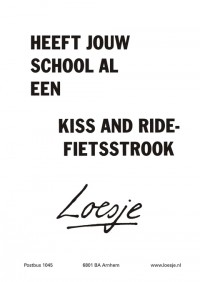 Heeft jouw school al een kiss and ride-fietsstrook