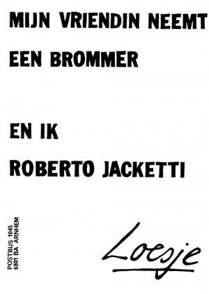 Mijn vriendin neemt een brommer en ik roberto jacketti