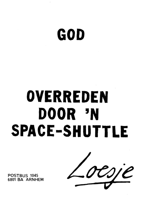 God overreden door een spaceshuttle