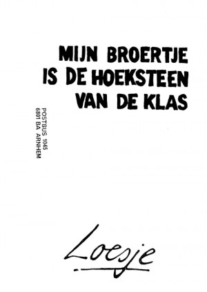 Mijn broertje is de hoeksteen van de klas