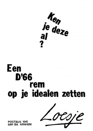 Ken je deze al? Een d66 rem op je idealen zetten
