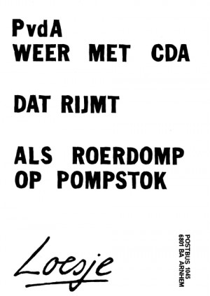 PvdA weer met CDA dat rijmt als roerdomp op pompstok