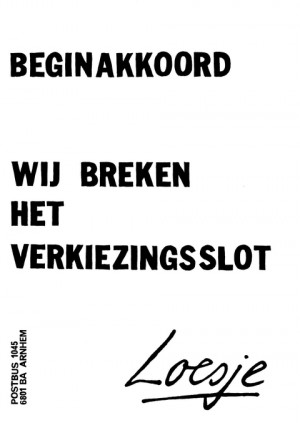 Beginakkoord wij breken het verkiezingsslot