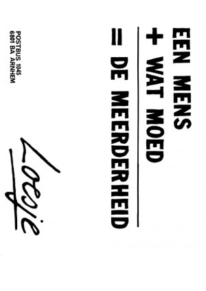 Een mens + wat moed = de meerderheid