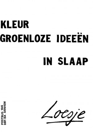 Kleur groenloze ideeen in slaap