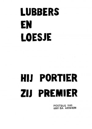 Lubbers en Loesje hij portier zij premier