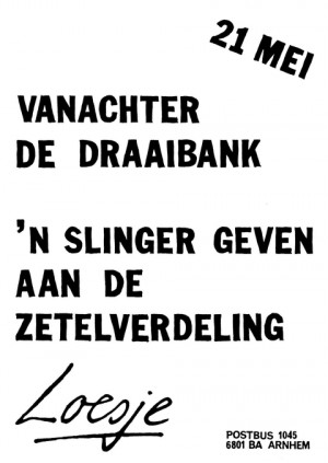 21 mei vanachter de draaibank een slinger geven aan de zetelverdeling