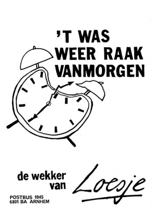 ‘t Was weer raak vanmorgen de wekker van