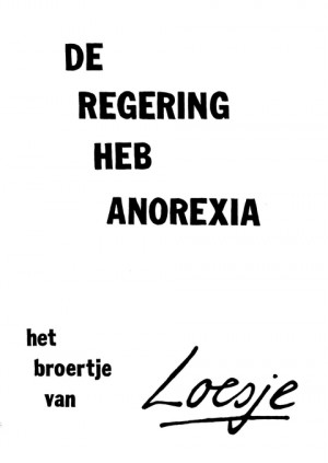 De regering heb anorexia het broertje van