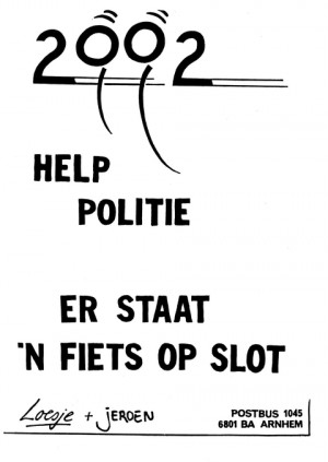 2002 Help politie er staat een fiets op slot