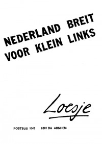 Nederland breit voor klein links