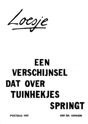 Loesje een verschijnsel dat over tuinhekjes springt