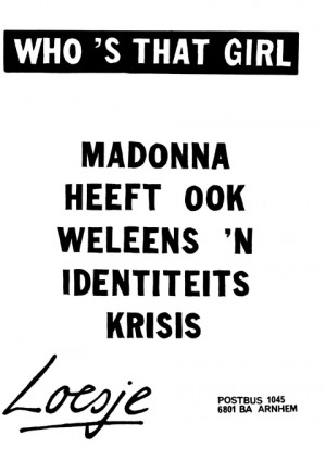 Who’s that girl Madonna heeft ook weleens ‘n identiteitscrisis