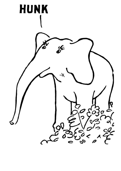 Hunk (tekening van de olifant)