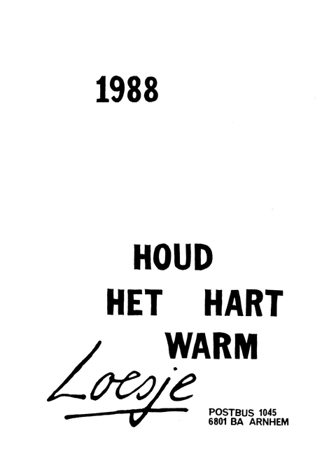 1988 Houd het hart warm