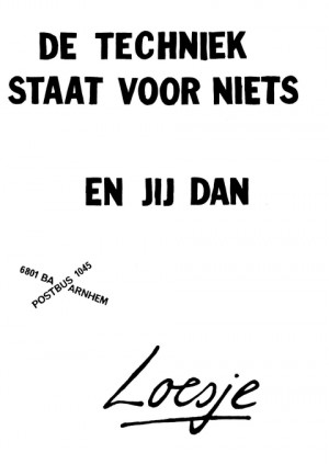 De techniek staat voor niets en jij dan