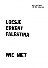 Loesje erkent Palestina wie niet