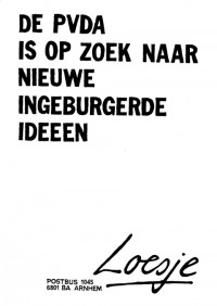 De PvdA is op zoek naar nieuwe ingeburgerde ideeen