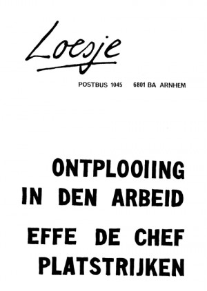 Ontplooiing in den arbeid effe de chef platstrijken