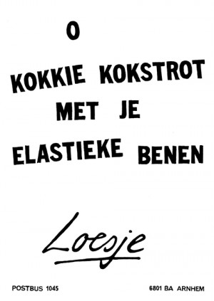 O kokkie kokstrot met je elastieke benen