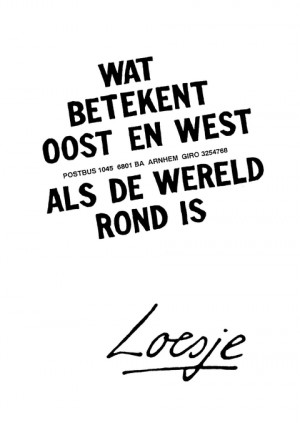 Wat betekent oost en west als de wereld rond is