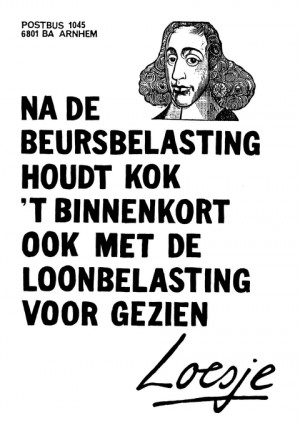 Na de beursbelasting houdt Kok ’t binnenkort ook met de loonbelasting voor gezien