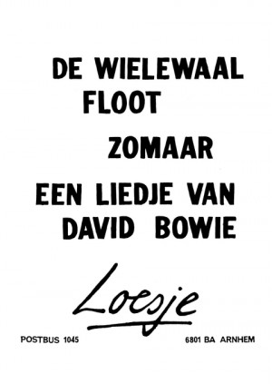 De wielewaal floot zomaar een liedje van David Bowie