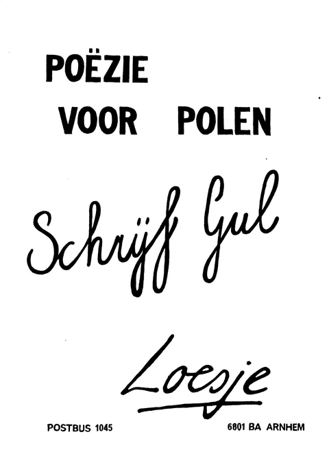 Poezie voor polen schrijf gul