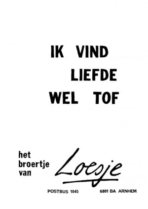 Ik vind liefde wel tof het broertje van