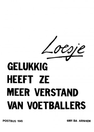 Gelukkig heeft ze meer verstand van voetballers