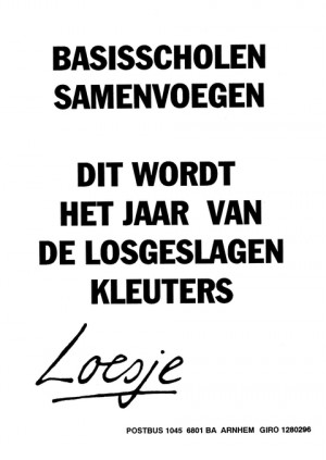 Basisscholen samenvoegen dit wordt het jaar van de losgeslagen kleuters