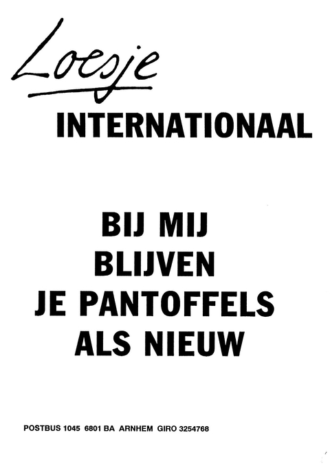 Internationaal bij mij blijven je pantoffels als nieuw