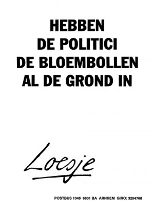 Hebben de politici de bloembollen al de grond in