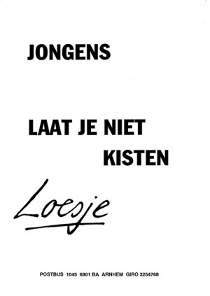 Jongens laat je niet kisten