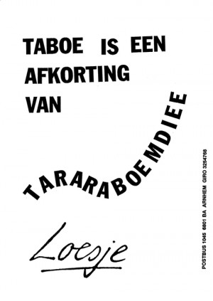 Taboe is een afkorting van tararaboembiee