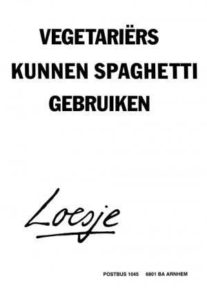 Vegetariers kunnen spaghetti gebruiken
