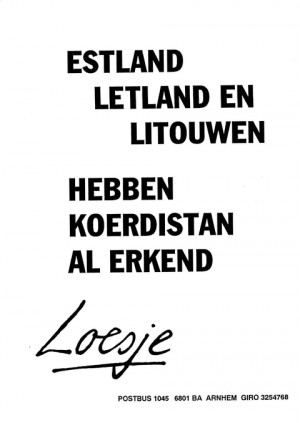 Estland Letland Litouwen hebben Koerdistan al erkend