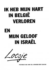 Ik heb mijn hart in Belgie verloren en mijn geloof in Israel