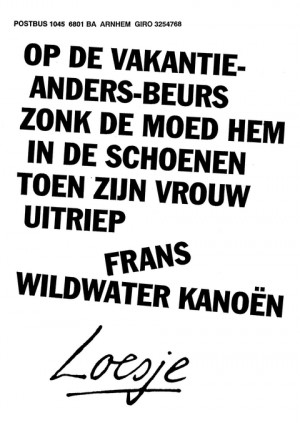 Op de vakantie-anders-beurs zonk de moed hem in de schoenen toen zijn vrouw uitriep “Frans wildwater kanoen”